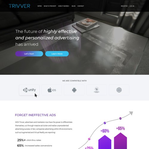 Trivver Home Page Redesign