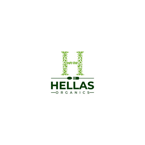 Hellas Organics logo design