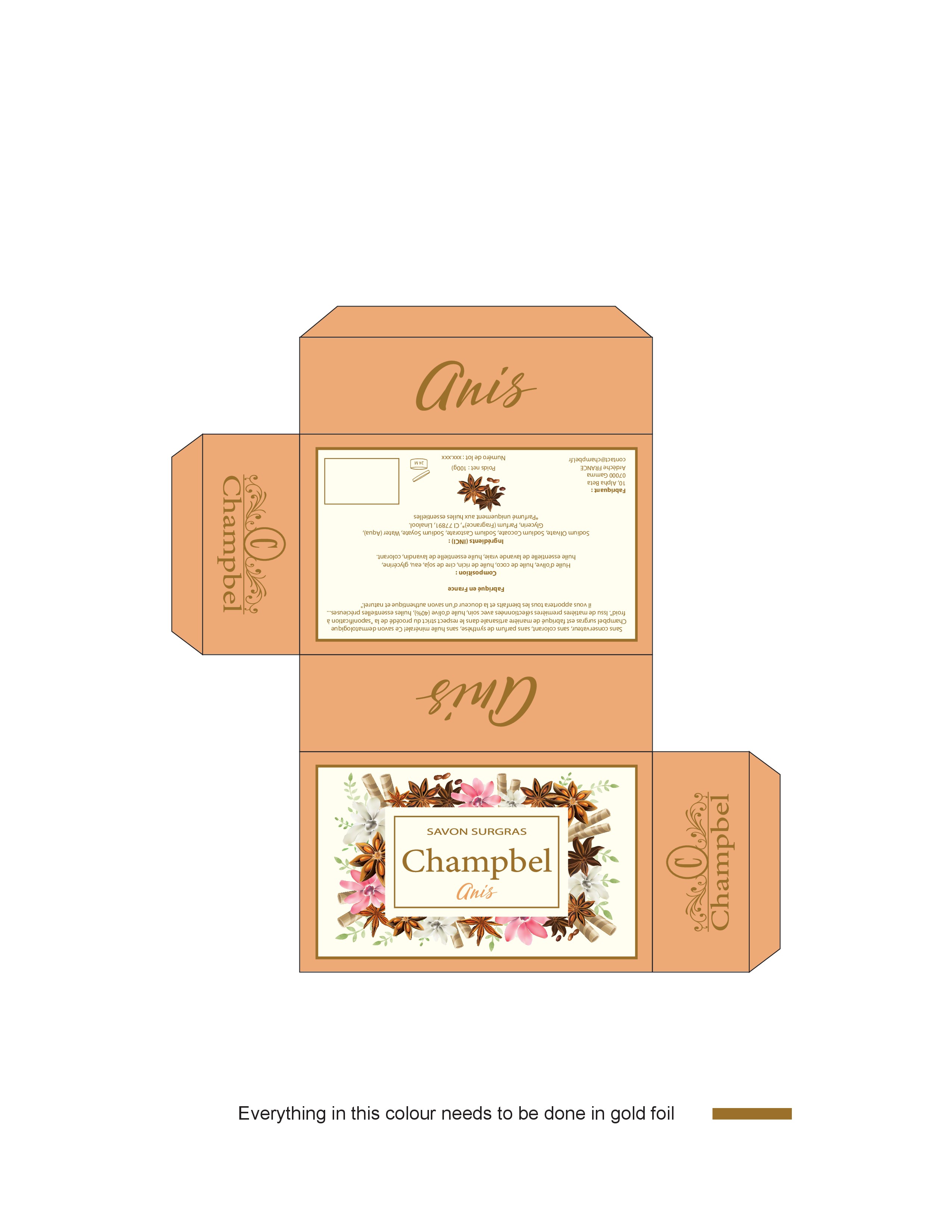 Graphisme pour un produit cosmétique naturel et authentique