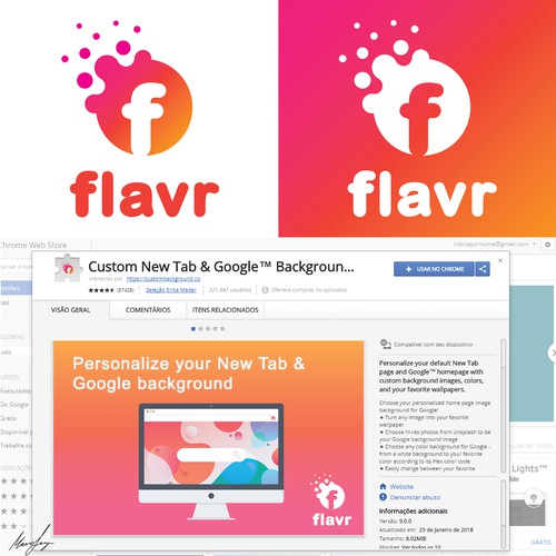Flavr- Personalize your New Tab & Google background
