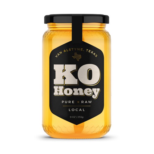 Local Raw Honey Label Design