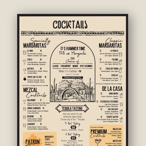 Mexican menu