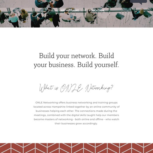 Squarespace website for a national networking business
