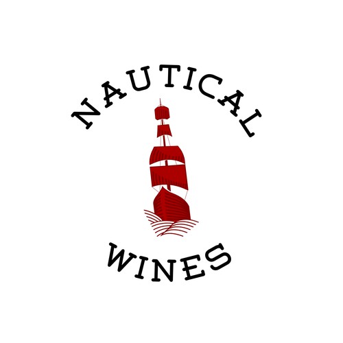 Logo for a wine shipping and exporting company. 