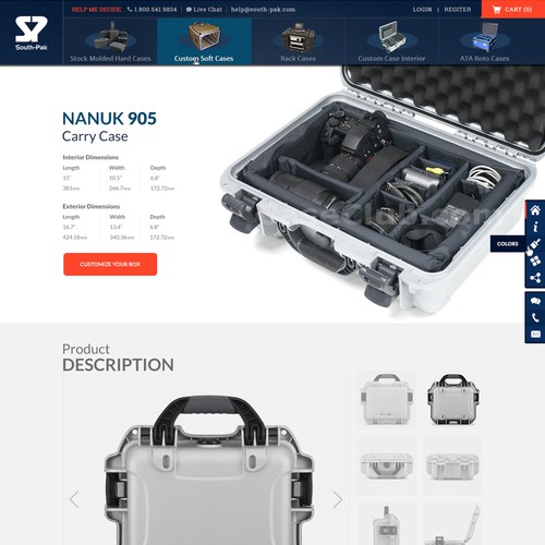 Webdesign for a Product Page