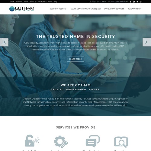 Gotham Digital Science Site Design