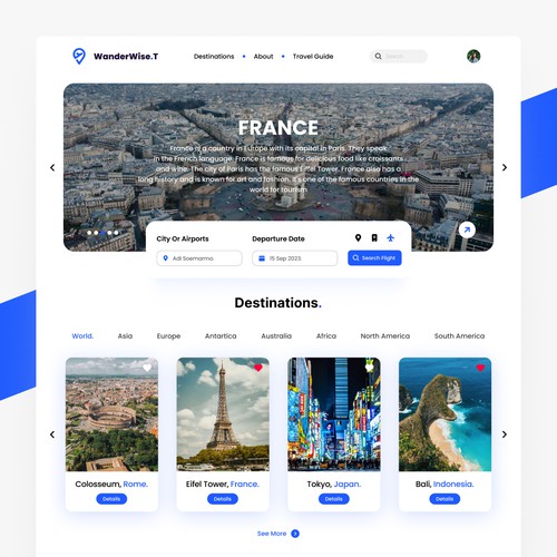 Travel Website UI/UX Design
