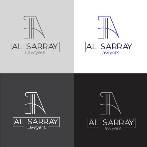 Logo concept for a law company.