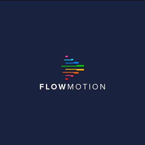 flow motion  simple sleek creative modern logo design 