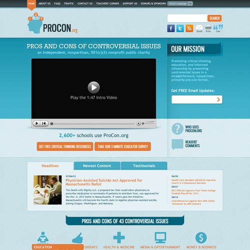 ProCon.org needs a new website design