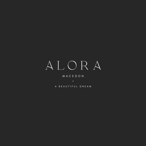 Sophisticated font based logo design | High end wedding and accomodation logo