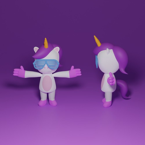 3D unicorn