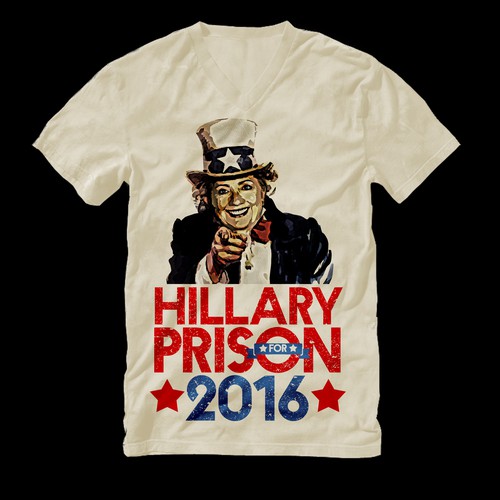 T-shirt design for “Hillary for Prison 2016”