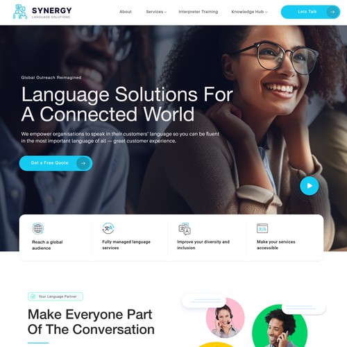 Webdesign and Development for a Language Services Company