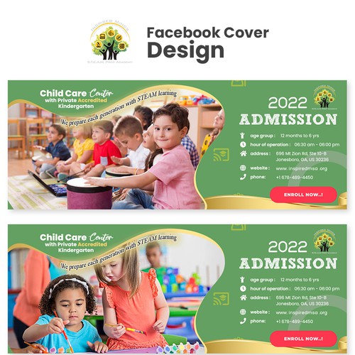 Fun and Playful Facebook Cover Design for InspiredMinds STEAM Academy