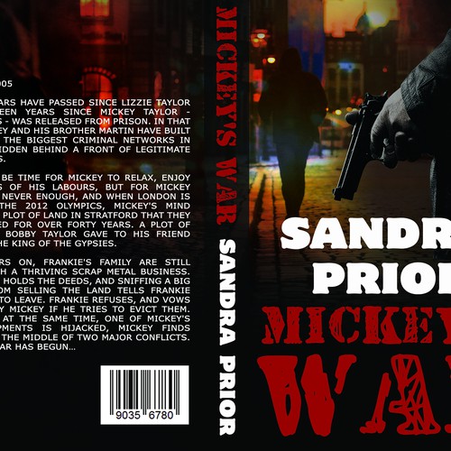 Book cover for crime/thriller book set in the East End of London