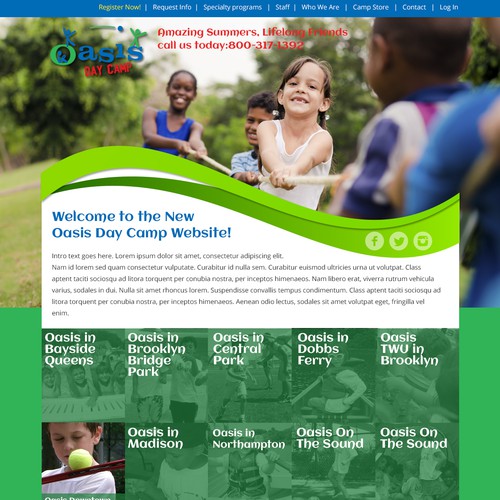 Create an amazing new website design for oasischildren.com