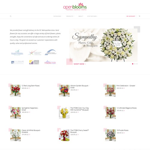 OpenBlooms Site Redesign