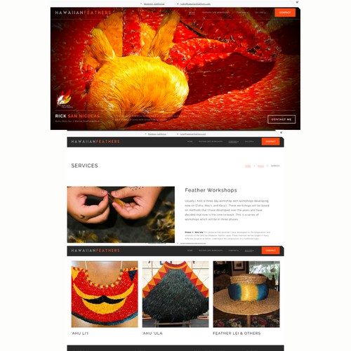 Hawaiian Feathers – Cultural Workshop Website Design