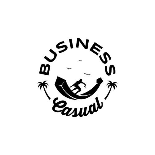 Design a surf-like casual logo for a brand appealing to business professionals