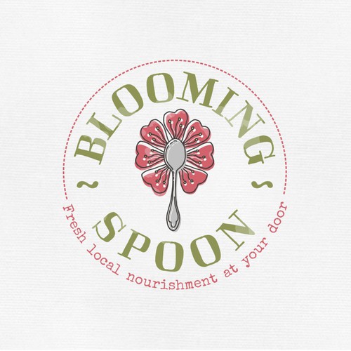 Create an beautiful and iconic logo for Blooming Spoon