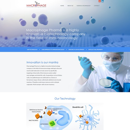 Medical website with custom illustration