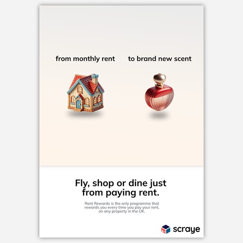 Print ad for rewards programme for rent payers.