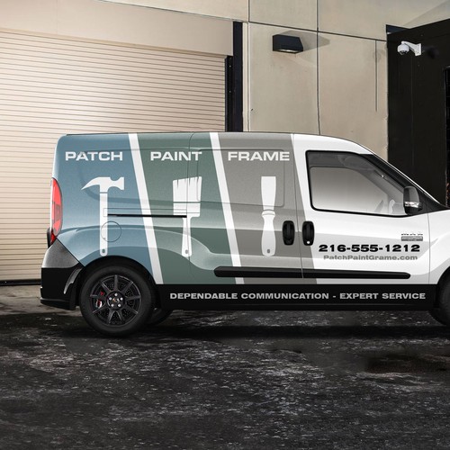 Highly Stylish, Corporate Looking Van Wrap Needed for Home Contractor