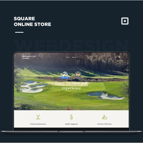 Golf Instructor one page online store. Based on the Square Online platform.