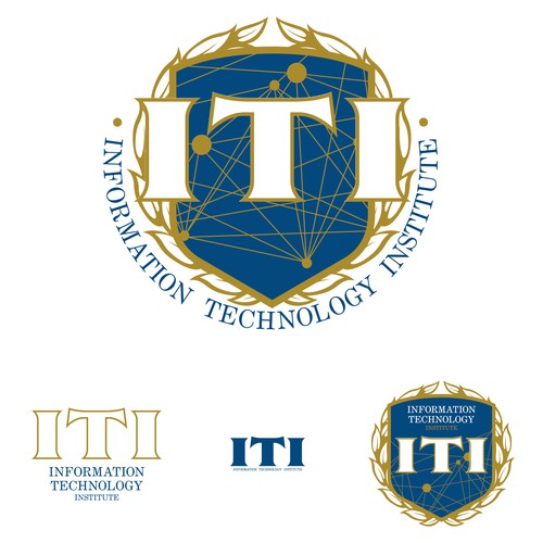 Emblem logo for online IT education business