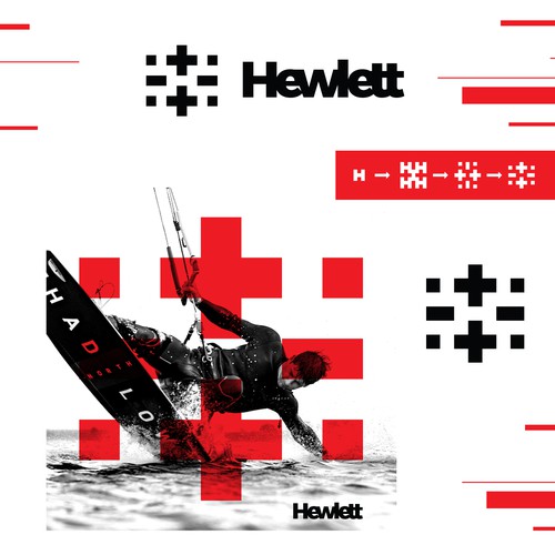 Bold, modern and powerful logo for kiteboarding company Hewlett
