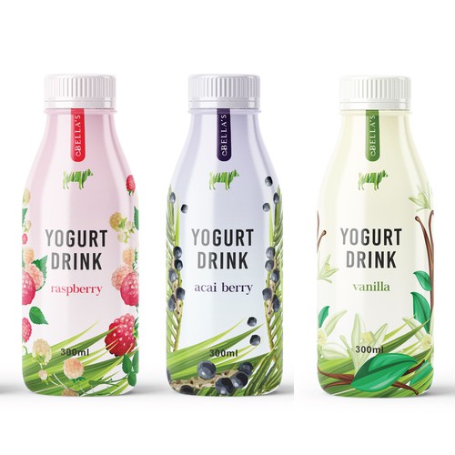 Yogurt drink package design