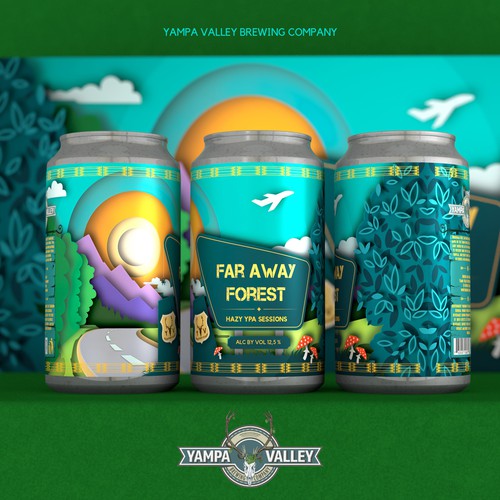 Craft beer label design and illustration