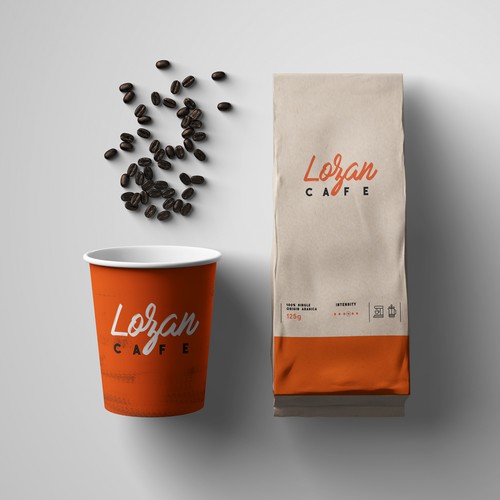 Typographic logo concept for Losan Cafe