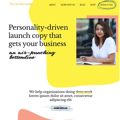 Website design for copywriting agency