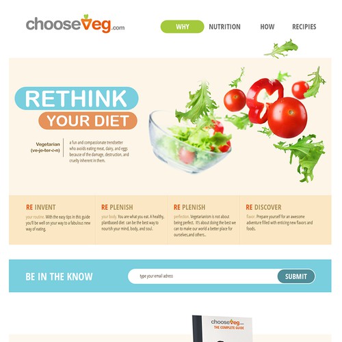 ChooseVeg.com needs a website redesign