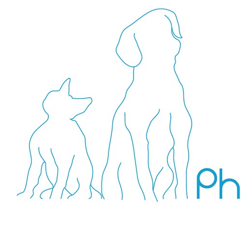 Create a sophisticated line drawing of a cat and dog for a non-profit's logo.
