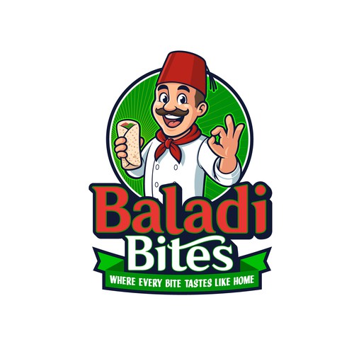 Awesome Lebanese Chef Mascot!