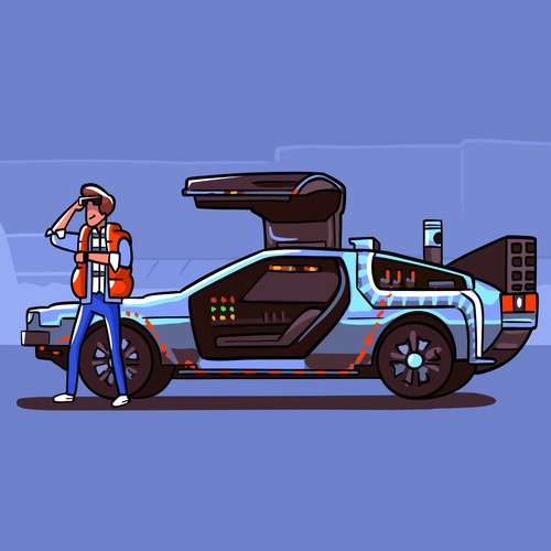 Back to the future illustration 
