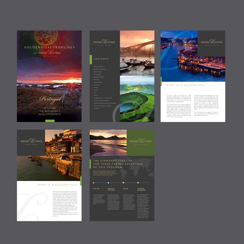 Create an engaging downloadable PDF brochure for a Luxury real estate firm