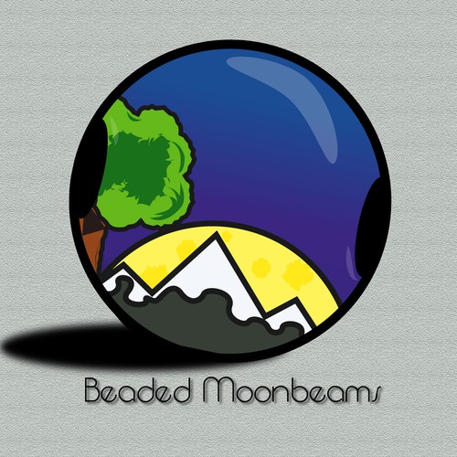 1st concept of logo for beaded moonbeams
