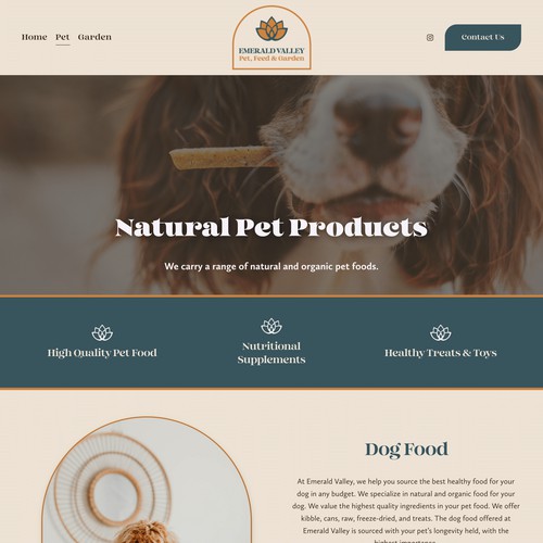 Welcoming Squarespace Website for Local Pet Store
