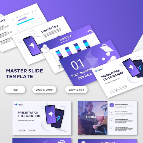 PowerPoint template for mobile app