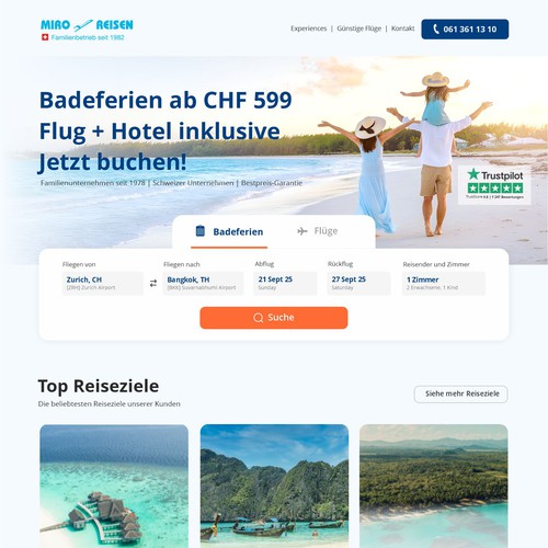 Travel Website Design