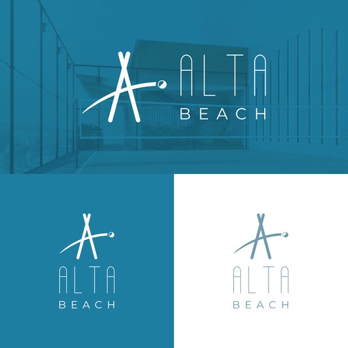 Logo for a beach tennis club