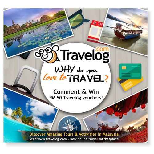 FB Contest banner for Travelog.com