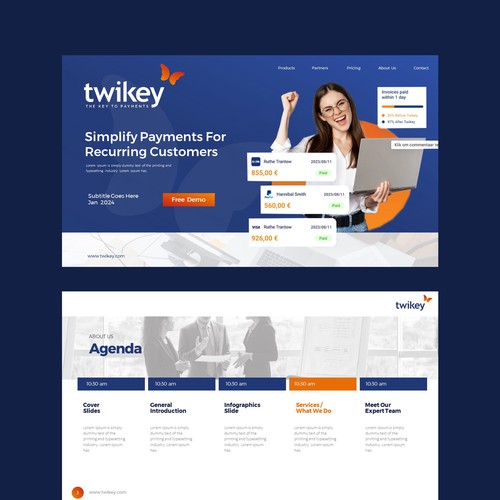 Powerpoint design for multinational fintech