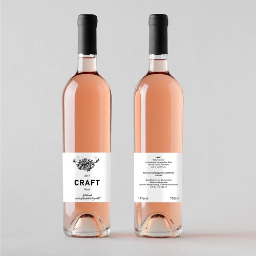 Etiketten für einen handgemachten Wein