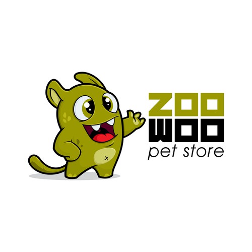 ZOOWOO mascot logo design