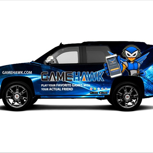 Create an amazing vehicle wrap for GameHawk
